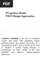 Cognitive Model HCI Design Approaches