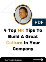 4 Top HR Tips To Build A Great Culture in Your Company