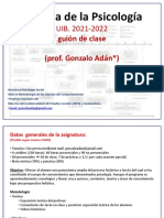 Apuntes de Calse. Historia Psicologia. 1º Parcial 21-22. Borrador No Definitivo