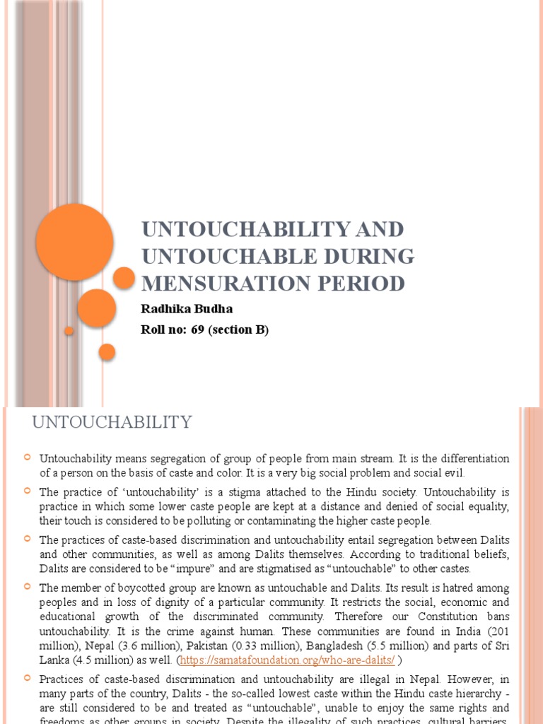 Untouchability and Dalit Discrimination Overview | PDF | Dalit ...