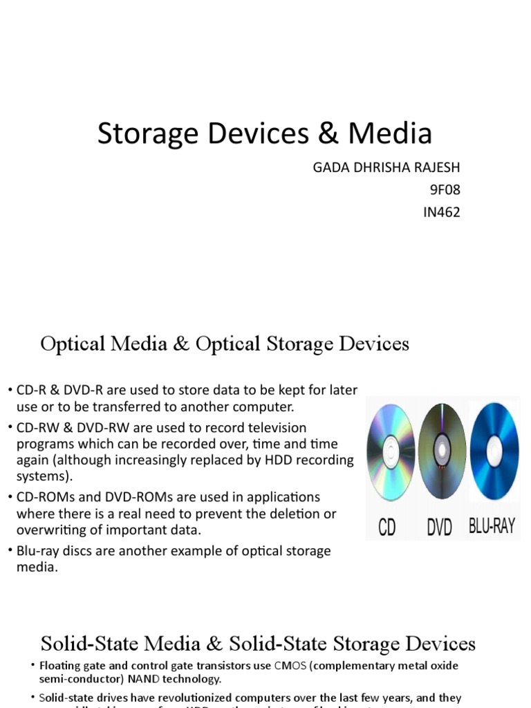 Overview of Storage Devices and Media | PDF | Computer Data Storage ...