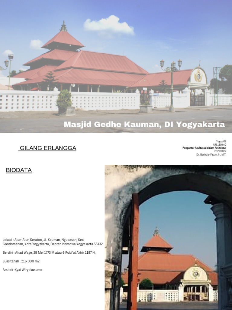Sejarah dan Arsitektur Masjid Gedhe Kauman | PDF