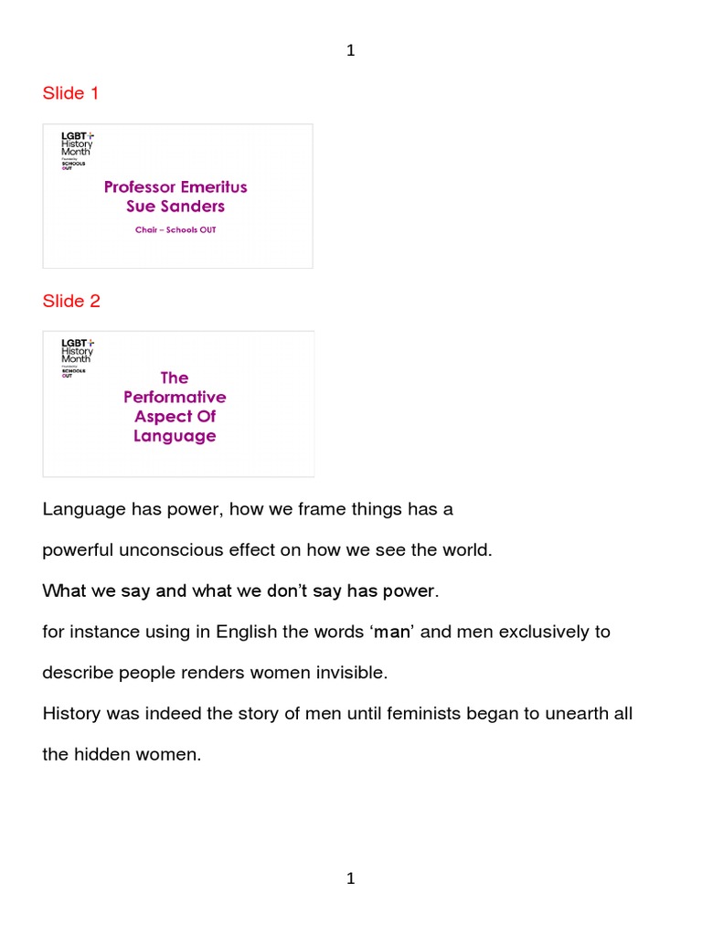 Examples Of Performative Language