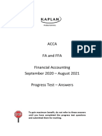 FA Progress Test - Answers S20-A21 PDF