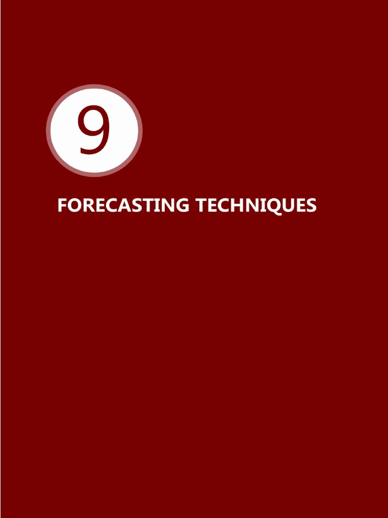 Forecasting Techniques Pdf Seasonality Forecasting