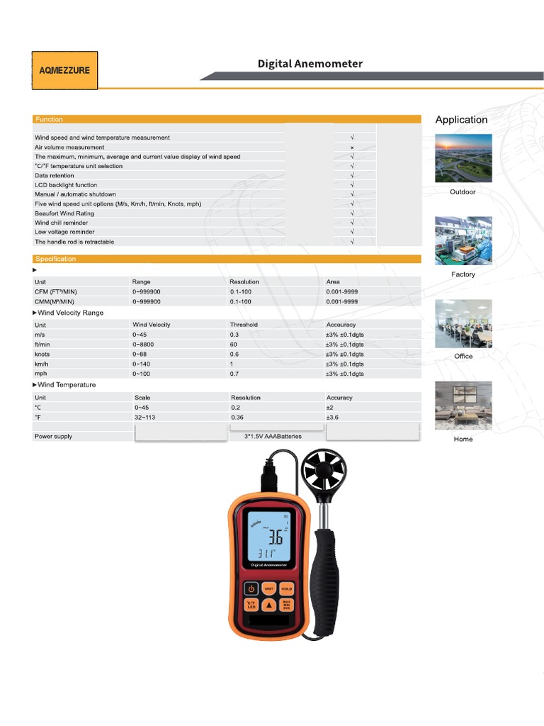 Aq8909 Anemometer PDF
