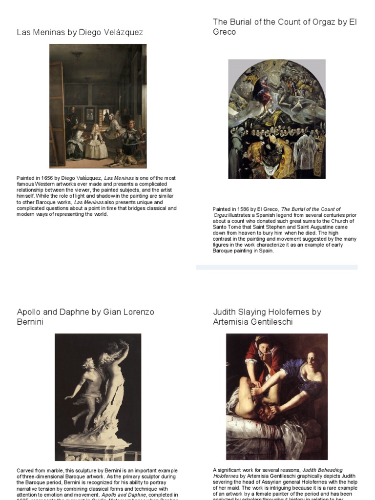 Artworks and Artist from the Baroque, PDF, Baroque