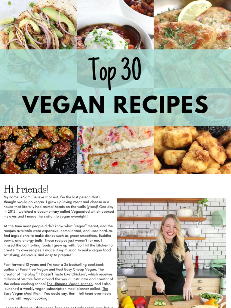 Top 30 Vegan Recipes | PDF | Tofu | Pancake
