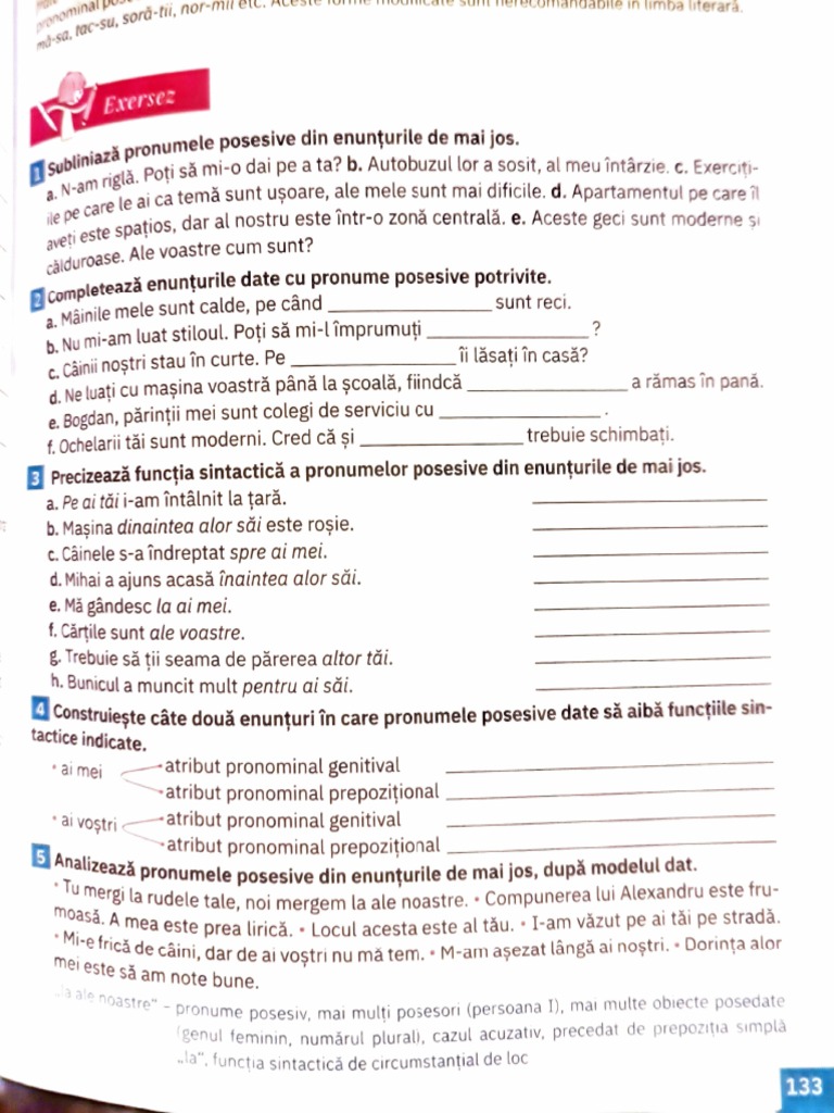 Analizeaza Dupa Modelul Dat Adjectivele Pronominale Posesive KQZjoSg8TI8vFM