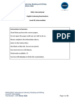 ESOL International English Listening Examination Level B1 Intermediate