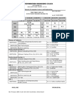 III B.Tech II Semester 2022-23 Class Time Table