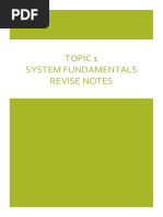 Topic 1 - System Fundamentals - Revise Notes