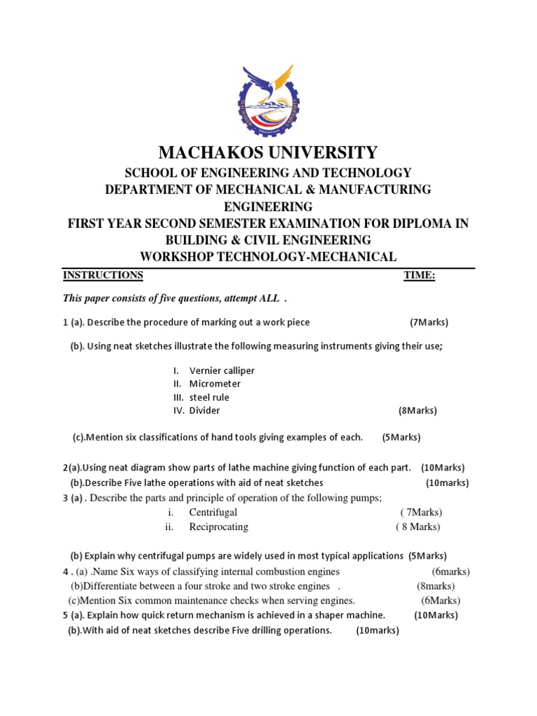 Workshop Technology for Mechanical Engineering | PDF | Pump | Engines