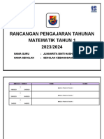 RPT Matematik Tahun 1 2023 - 2024