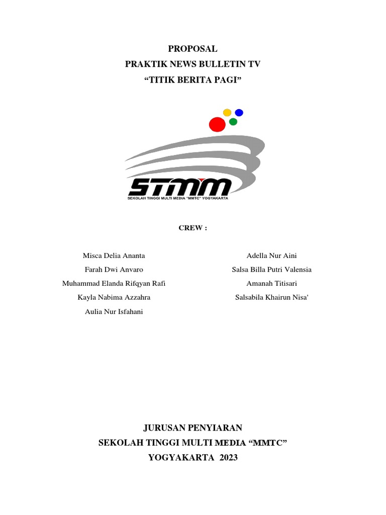 Proposal Produksi News Bulletin TV | PDF | Ilmu Sosial