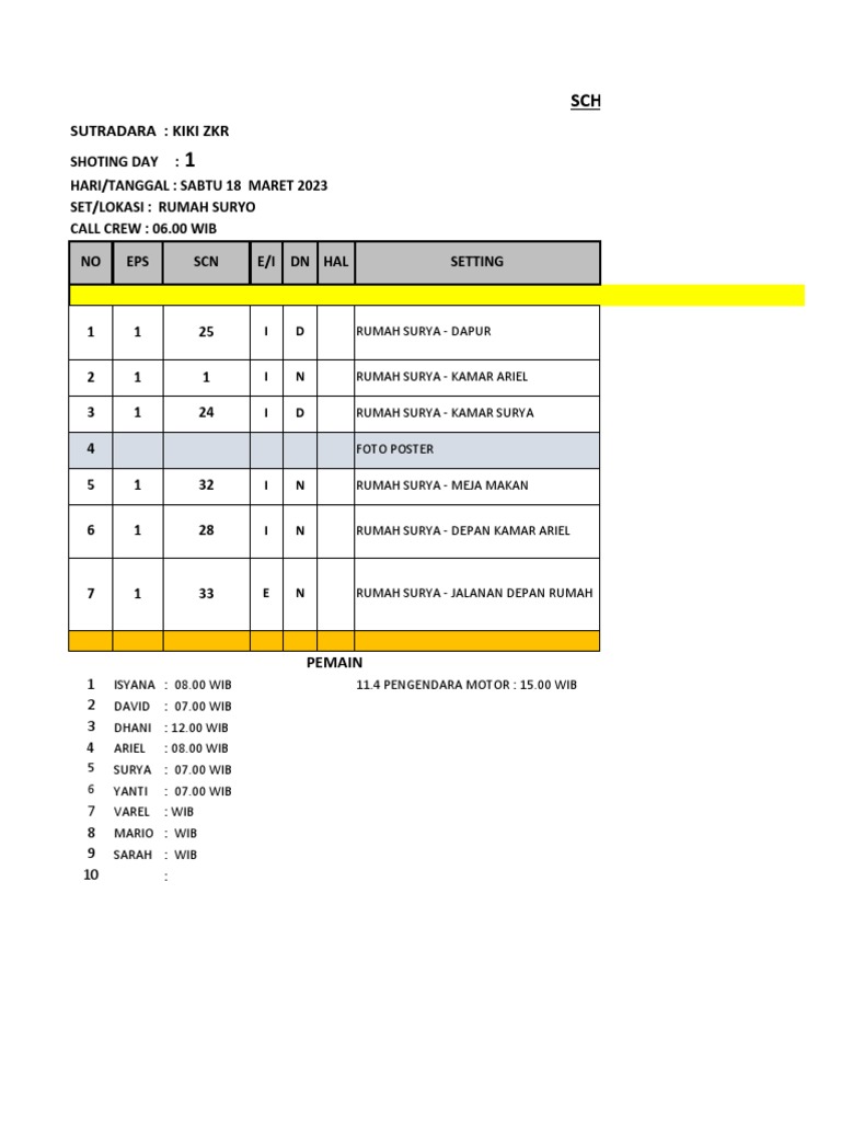 Planning Day 1-4 | PDF