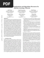 Counterfactual Explanations and Algorithmic Recourses For Machine Learning: A Review