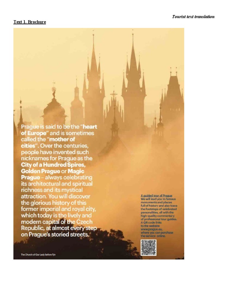 Tourist Brochure & Menu Translation | PDF | Travel