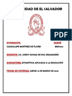 Estadística educación UES estudiante Guadalupe