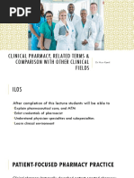 Lecture 2. Clinical Pharmacy and Related Terms