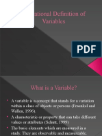 Variables Defined