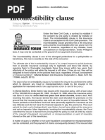 Incontestability Clause