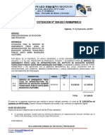 Cotizacion Direccion Regional de Lima - Instituto PMM 2021