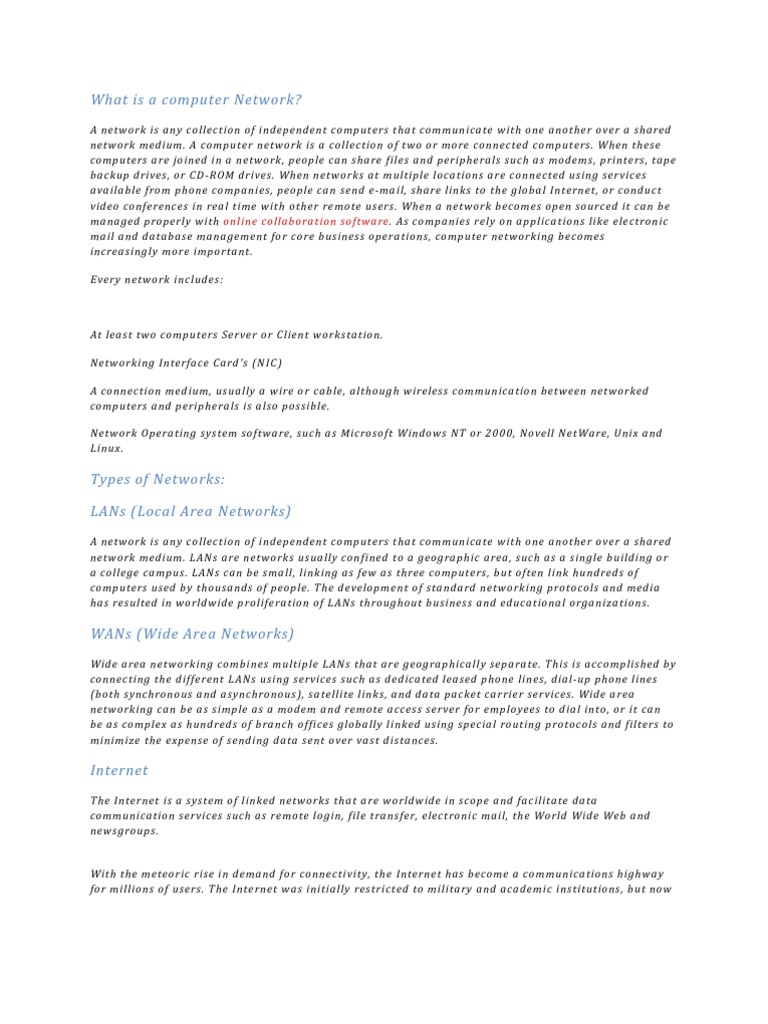 Basic Networking Questions and Answers Computer Networking
