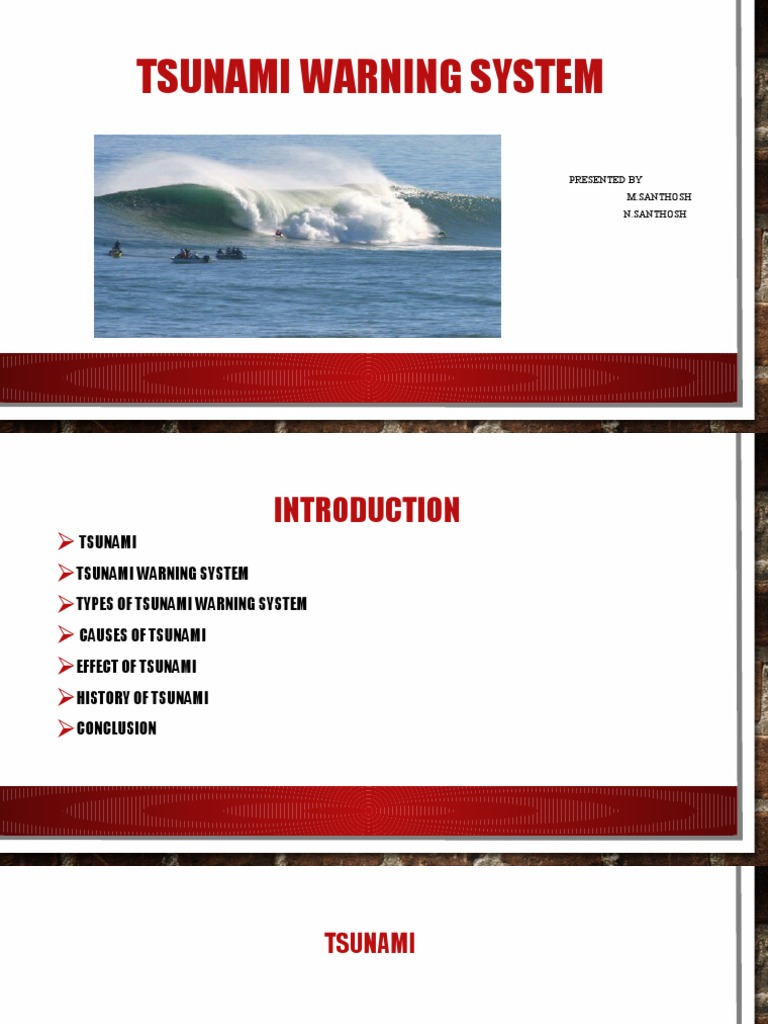 Tsunami warning system report writing