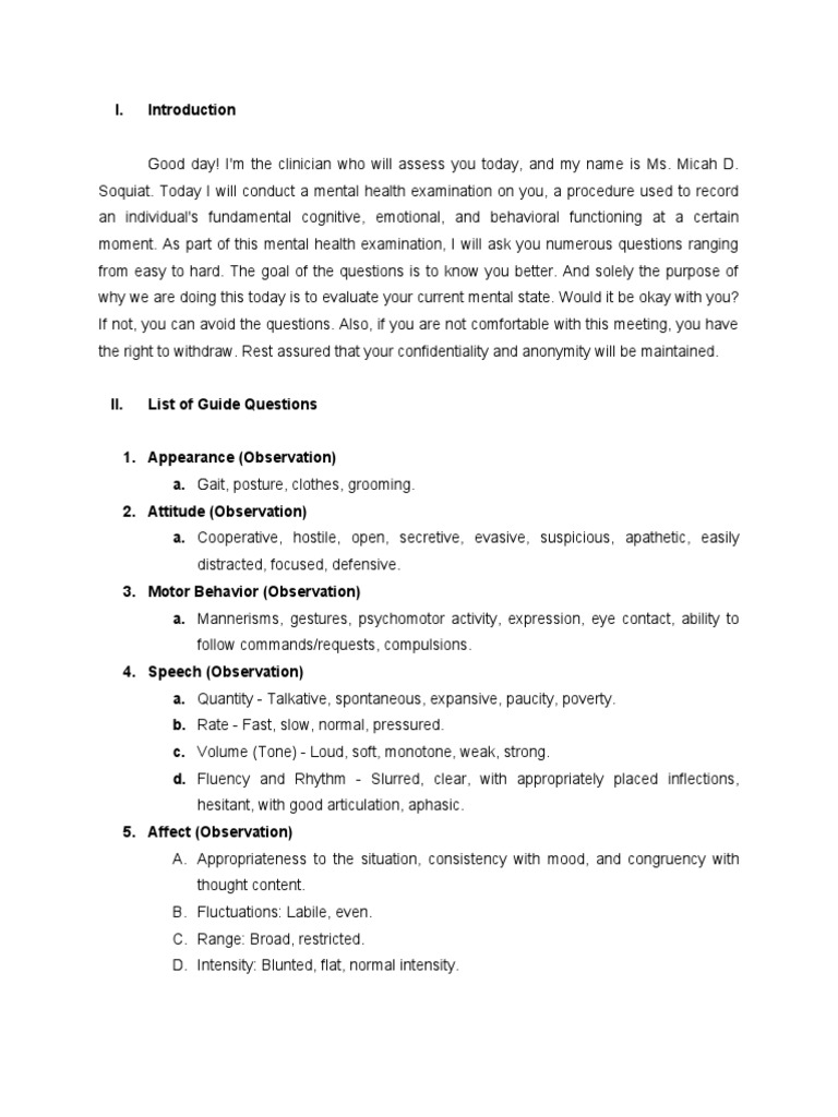 Guide Questions PDF Thought Psychological Concepts