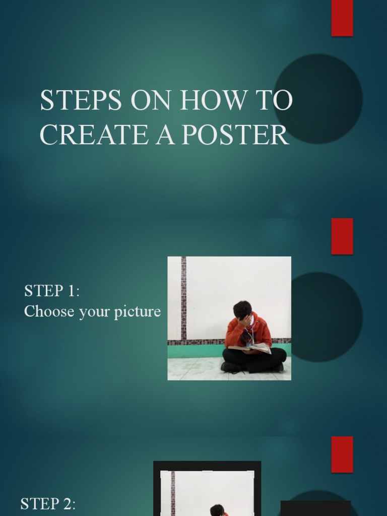 Steps On How To Create A Poster | PDF