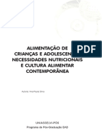 6-Alimentação de Crianças e Adolescentes - Necessidades Nutricionais e Cultura Alimentar Contemporânea PDF