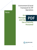 Environment and Social Framework ESF Good Practice Note On Security Personnel English
