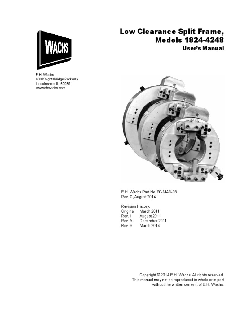 Lcsf low clearance split frame user manual for models 1824 4248 pdf