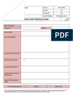 Template Topic Proposal Form