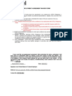 Pre-Employment Agreement and Background Check Form