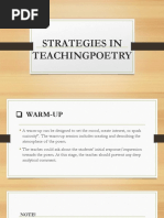 Lesson 4 - Strategies in Teaching Poetry