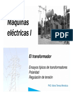 Ensayos de Transformadores - Regulacion de Voltaje PDF
