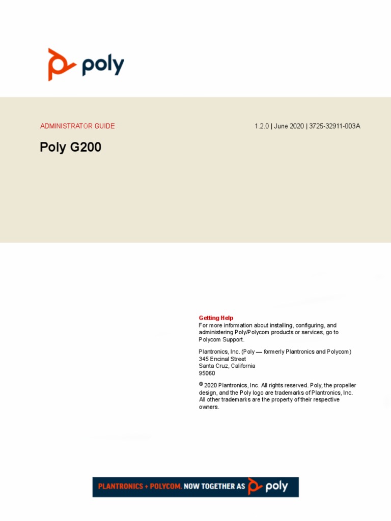 Poly G200 Getting Help | PDF | Ip Address | I Pv6
