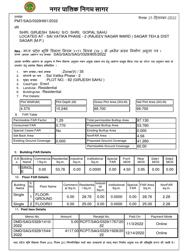 Building Plan Approval Details | PDF