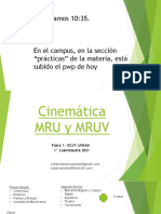 Cinemática - MRU y MRUV - 2021 PDF