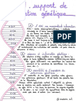 6 - ADN, Support de L'information Génétique PDF