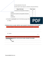 1) Eukaryotic Cell Cycle & Division QP PDF