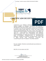 Super Estagios - Certificado de Estágio de TEREZA CRISTINA DE BRITO RIBEIRO PDF