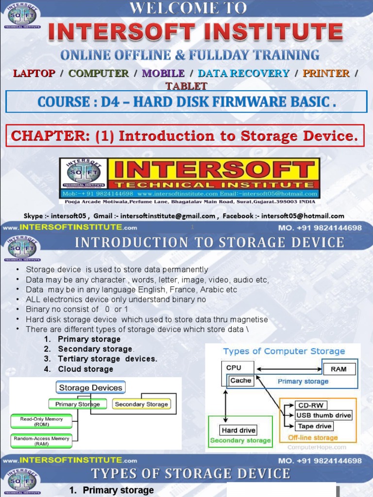 Data Storage Devices Overview | PDF | Hard Disk Drive | Computer Data ...
