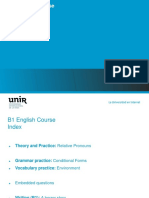 B1 English Course Unit 10: Relative Pronouns, Conditionals, Vocabulary & Embedded Questions