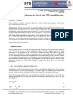 Comparison Between Soil Properties Derived From CPT Tests and Laboratory