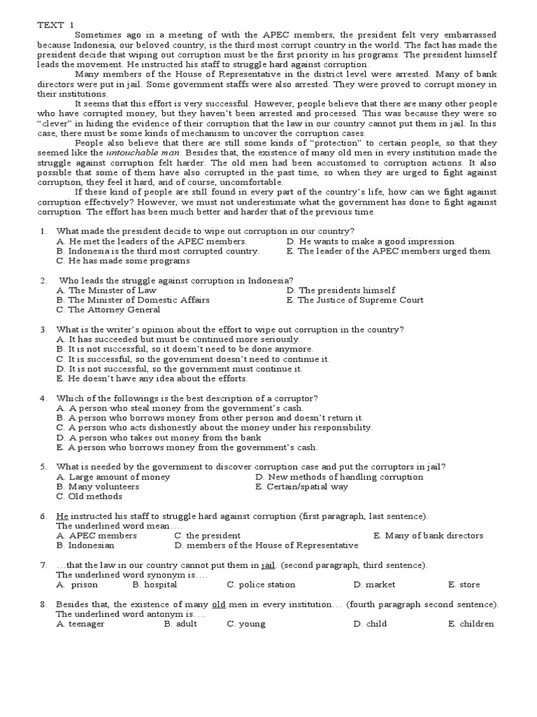 EXPOSITION TEXT-Daily Test-LM-X | PDF | Justice | Crime & Violence