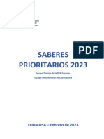 Saberes Prioritarios 2023