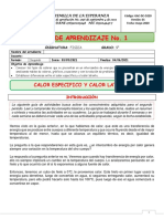 Guia 1 - Calor Especifico y Calor Latente - Fisica - P2 - 9° 1